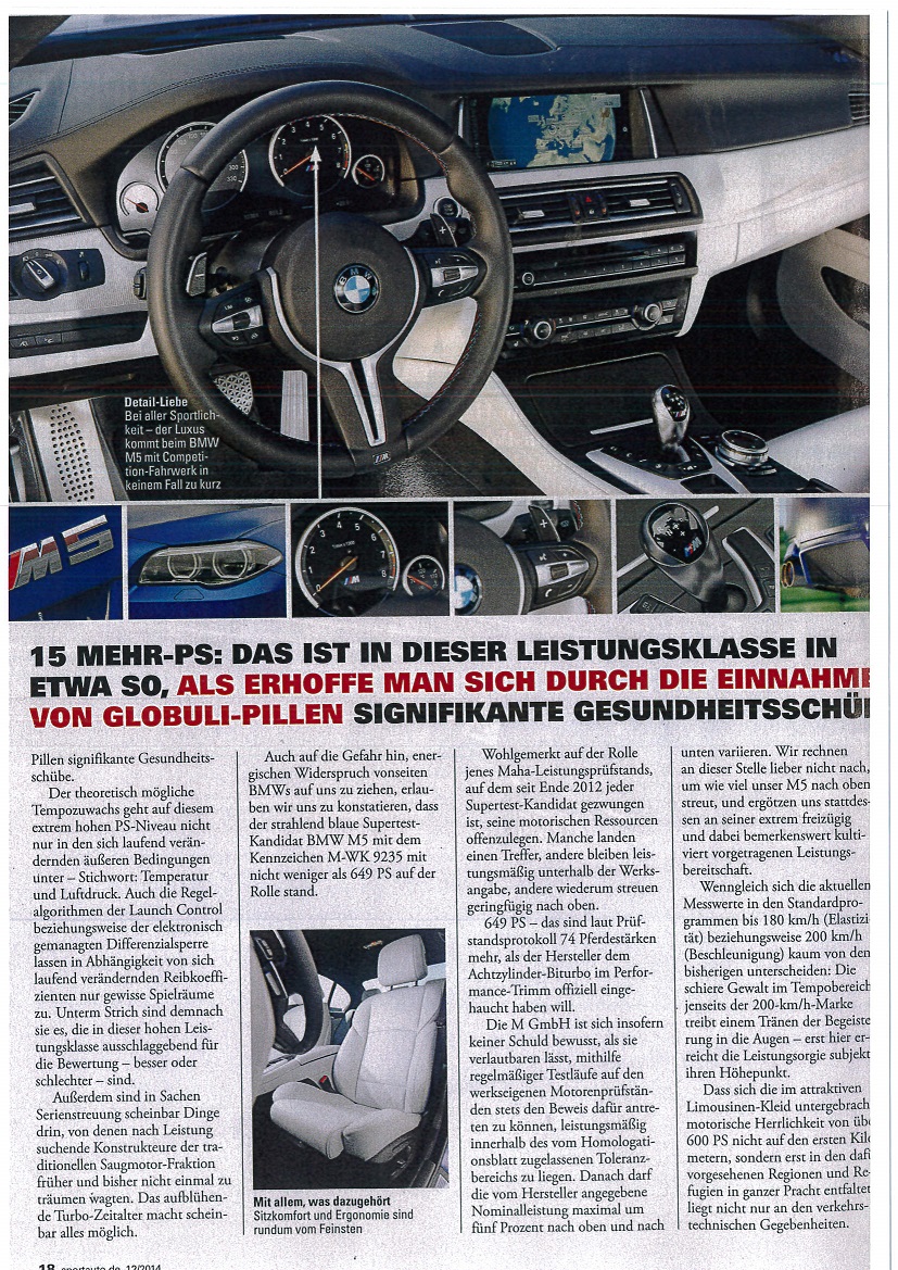 Sport Auto Supertest of the M5 Comp Pack! - M5POST - BMW M5 Forum